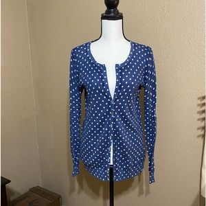 Blue and white Banana republic cardigan size medium.